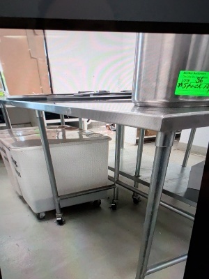 SS Work Table On Casters