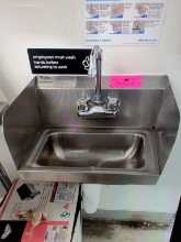 SS HAND SINK WITH SPLASH GUARDS