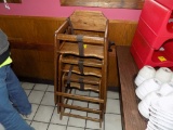 (3) Wooden High Chairs