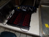 ''OPEN'' Sign, w/Hours, Elec.