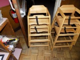 (2) Maple Wooden High Chairs