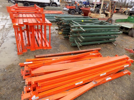 (27) Sections of 90'' Pallet Rack Uprights w/ Asst Cross Pieces - for Whole
