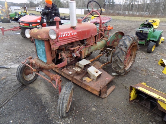 Farmall Cub Tractor w/ Woods Belly Mower, Needs Work