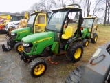 JD 2320 4WD Compact Tractor w/Cab, Hydro, No Doors, 3PTH, 1014 Hrs, S/N: 61