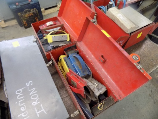 (2) Metal Boxes of Duct Board Cutters