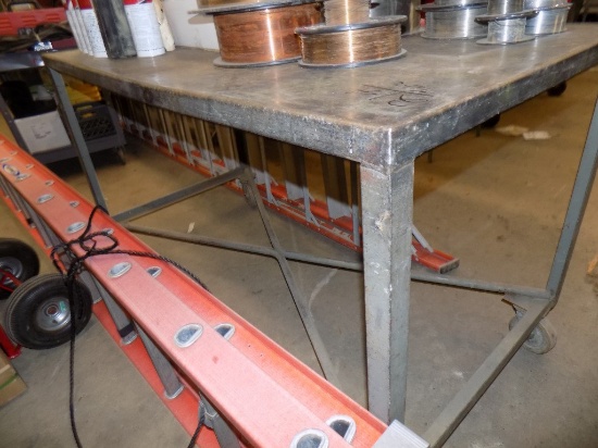 5' Rolling Metal Table