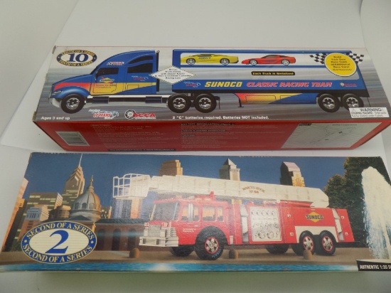 Sunoco 1995 Fire Truck & Sunoco 2003 Classic Racing Team Tractor Trailer -