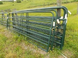 (2) New Priefert 12' Gates - Green (2 x Bid Price)