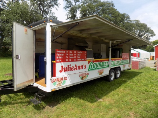 Wells Cargo Service Trailer, 2 Awning Windows, 25' Service Area, 4' Grill,