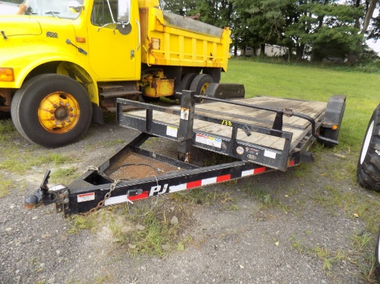 2017 PJ Trailer, Tilt Deck, 22', Dual Axle, Black, Vin #: 4P5T62021H3026289