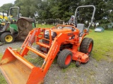 Kubota B7610 Compact Tractor, LA 302 Loader, 46'' Bucket, 4WD, 60'' Mower D