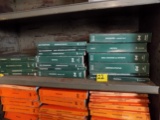 (22) 2004 Mopar Repair Manuals on 1 Shelf - Dark Green