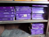 (36) 1996 Mopar Repair Manuals on 2 Shelfs - Purple