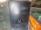 Large Metal 2 Door Shop Cabinet - Black
