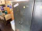 Large Metal 2 Door Shop Cabinet - Green