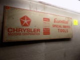Chrysler Motors Essential Special Service Tools Cardboard Sign 12'' x 30''