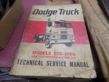 Early 70's Dodge Truck Model 500 - 1000 Tech Service Manual - Good Conditio