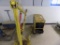 Yellow Hydraulic Hoist with 3 Drawer Rolling Tool Cart
