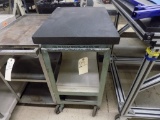 2 Tier Steel Work Cart w/ 24'' x 18'' Surface Plate Black Granite w/ Ledges