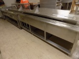 Stainless Steel Buffet Table 189'' Heated & Cooled w/ Storage Underneath w/