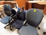 6 Assorted Rolling Chairs - Blue