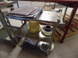 3 Tier S.S. Rolling Cart w/Contents