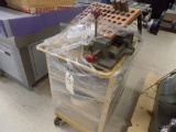 4 Tier Shop Cart w/Milling Attachments, Tooling & Heinreich Clamping Vice