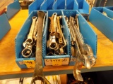 (3) Little Parts Bins of Tools, Mostly Wrenches