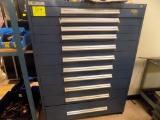 Stanley Vidmar 11 Drawer Tool Cabinet w/Manifold Relief Parts 45'' Wide x 6
