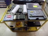 Yellow 3-Tier Rolling Cart w/Computer Parts