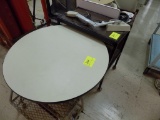 2 Step Stand, 3' Round Table, 2-Tier Shelf & Whiteboard