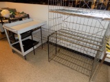 White 2-Tier Cart & 2 Wire Shelves
