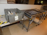 Small White table, 2 Engineered Aluminum Carts