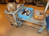 (2) Older Steel Carts with Contents of Misc Electrical Stuff