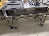 Stainless Steel Work Table 4' On Casters