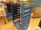 EDS Approved Rolling Cage Shelving Units Blue