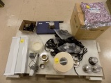 Group w/Shipping Labels, Lights, Cords, Gloves, Springs, Hardware, Etc