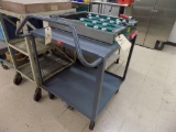 2 Tier Cart w/ Ball Transfer Table Mounted To It