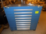 Blue Vidmar-Like 10-Drawer Tool Cabinet, 45''