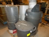 (9) Garbage Cans w/Small Trash Bins