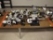 Large Qty. of Microscope Parts, Includes Heads, Lights and Some Stands