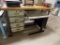 5' Maple Top, 4-Drawer Work Bench & Printer Stand Underneath