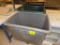 (2) Large Plastic Rolling Tubs - (1) Green, (1) Gray