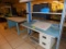 7' Work Table and 5' Work Bench with Overhead Light, Shelf and Power Strip