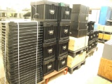 IBM Pallet w/ Large Qty. Plastic Parts Trays and (18) 20 1/4'' x 14'' x 15'