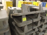 (12) Pieces 27'' x 38'' Grey Plastic Shipping Pallets and (15) Covers