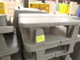 (12) Pieces 27'' x 38'' Grey Plastic Shipping Pallets and (18) Covers