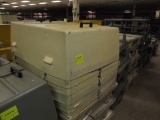 (4) 39'' x 51'' White Plastic Pallets and (7) Matching Covers