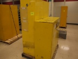 (2) Yellow ''Flamables'' Storage Cabinets, One is 45'' Tall and One is 65''