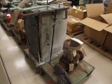 (2) IBM Pallets with Cast Iron Valve and Arestall Dust Collector Tank